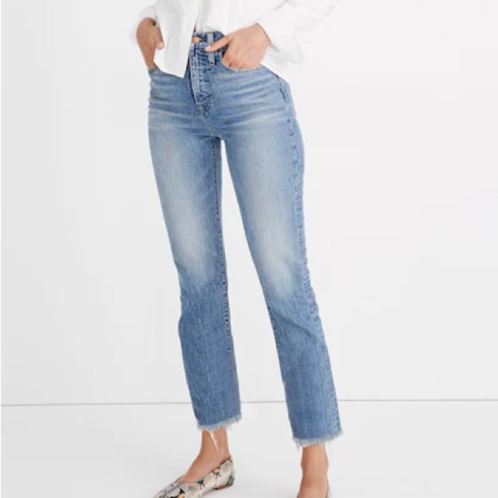 Madewell The Perfect Vintage Jeans in Ainsworth Wash Raw Hem